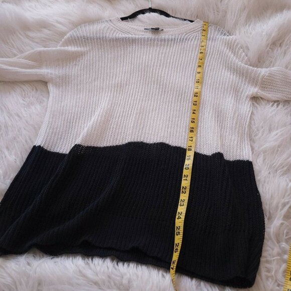 VINCE COLORBLOCK 100% LINEN WOMEN SWEATER SIZE S - Picture 7 of 9